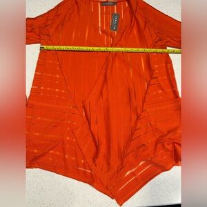NWT 209 WST 38 New York women’s Medium Wrap Shirt Jacket! Tangerine Color!